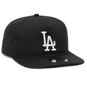 New Era 59fifty LA Dodgers Golfer Snapback Cap Black Mens size 7 1/8 Adjustable